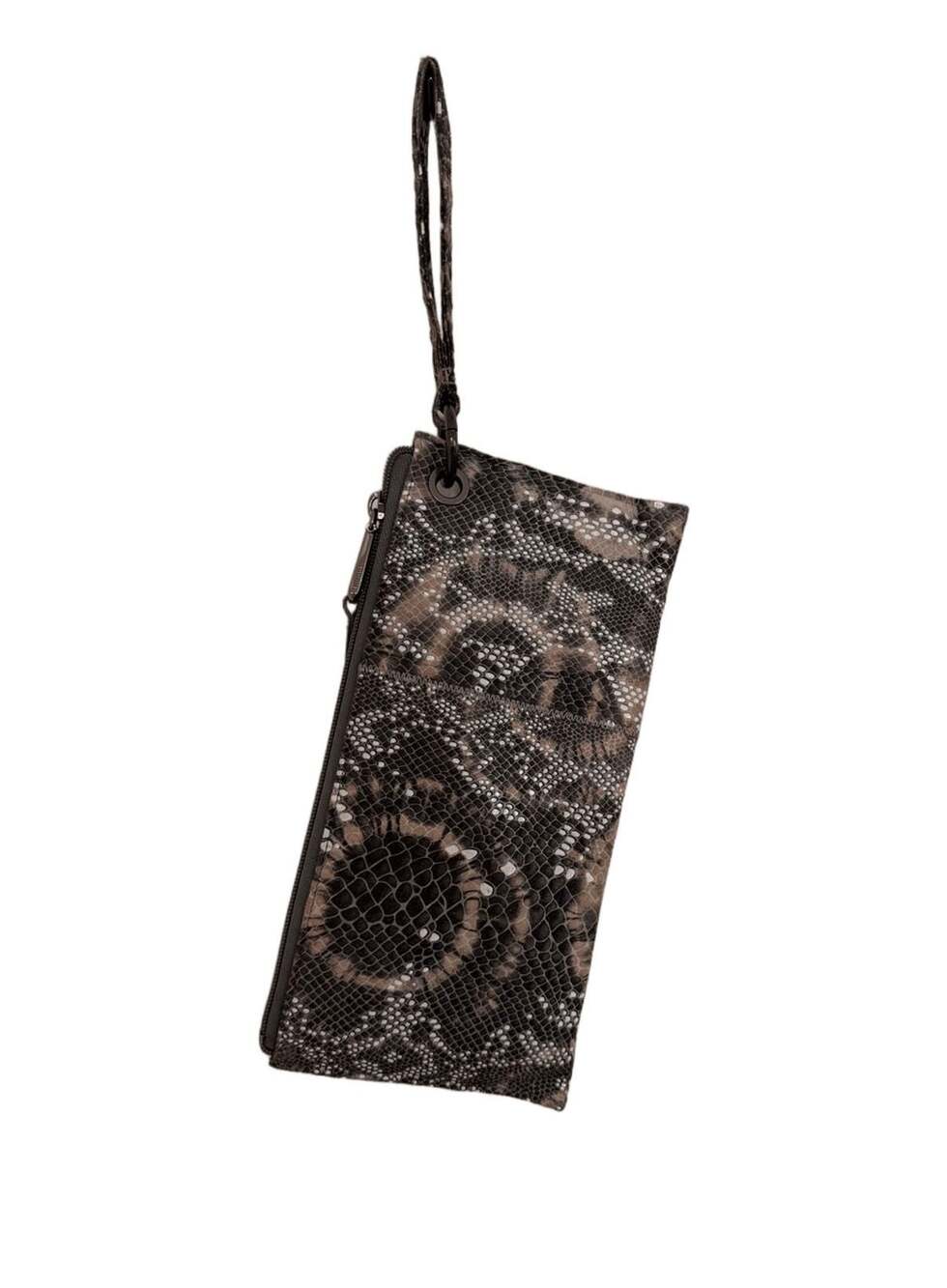 Hobo The Original Snake Print Leather Wristlet Clutch